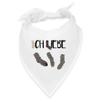Ich liebe Socken! - Bandana - Weiß - Vorne