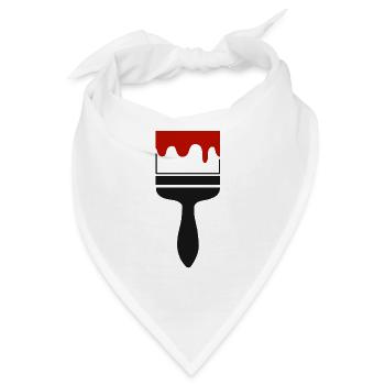 Pinsel Streichen Farbe Maler und Lackierer Malen - Bandana - Weiß - Vorne