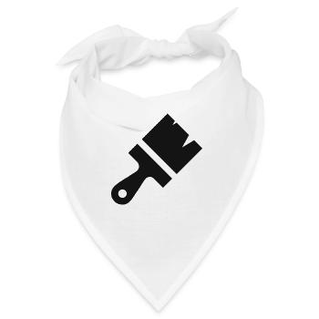 Pinsel Streichen Malen Farbe Maler und Lackierer - Bandana - Weiß - Vorne