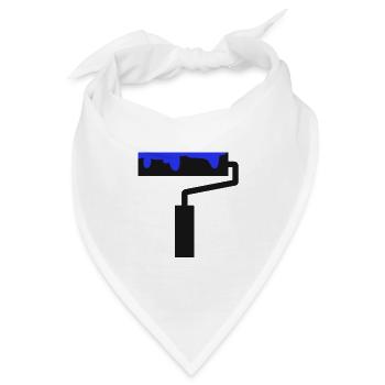 Pinsel Maler und Lackierer Malen Streichen Farbe - Bandana - Weiß - Vorne