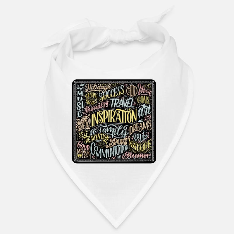 Mélange de typographies Positives Multicolores Bandana