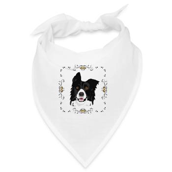 Border Collie - Bandana - Weiß - Vorne