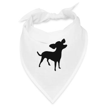 Chihuahua Hund Haustier Hunde Geschenk Hundehalter - Bandana - Weiß - Vorne