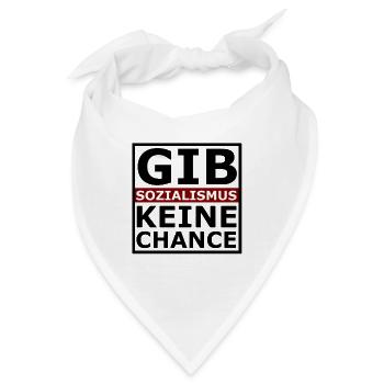 Sozialismus keine Chance - Bandana - Weiß - Vorne