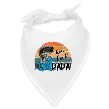 Wirklich Cooler Fischer Angler Papa Vater - Bandana - Weiß - Vorne