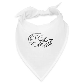 Wellengang Geschenk Welle surfen Wellenreiten - Bandana - Weiß - Vorne