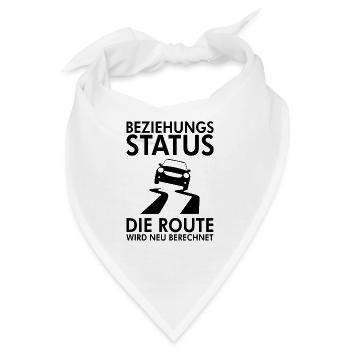 Beziehungsstatus Scheidung Spruch Single Geschenk - Bandana - Weiß - Vorne