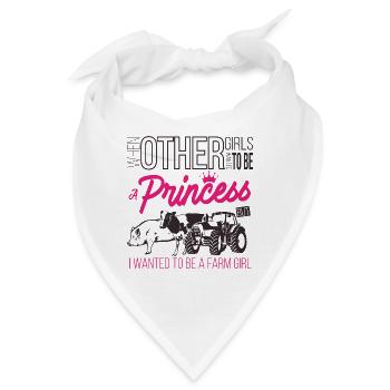 Bauernprinzessin Bauernhof Traktor Kuh Geschenk - Bandana - Weiß - Vorne
