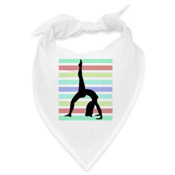 Akrobatik Frau Sunset - Bandana - Weiß - Vorne