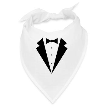Fliege Schick Geschenk Anlass Kinder schön Anzug - Bandana - Weiß - Vorne