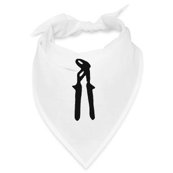 Zange Handwerker Handwerk Zangen Werkzeug - Bandana - Weiß - Vorne