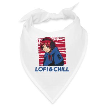 Lustiges Anime, Manga, Lofi Geschenk - Bandana - Weiß - Vorne