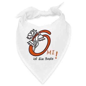 Omi ist die Beste - Bandana - Weiß - Vorne