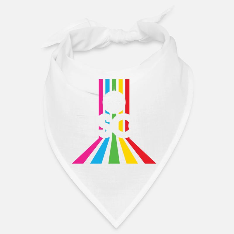 Disco 80's party retro 80's disco gift - Bandana - white