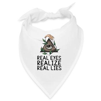Real eyes realize real lies Illuminati - Bandana - Weiß - Vorne