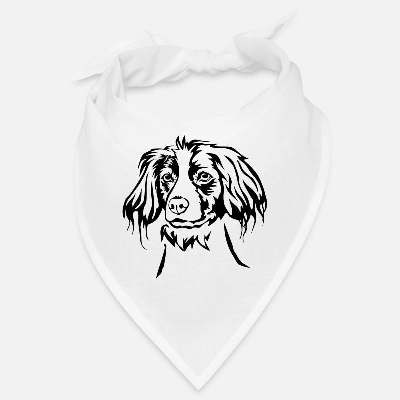 Epagneul Breton Kopf - Bandana - Weiß