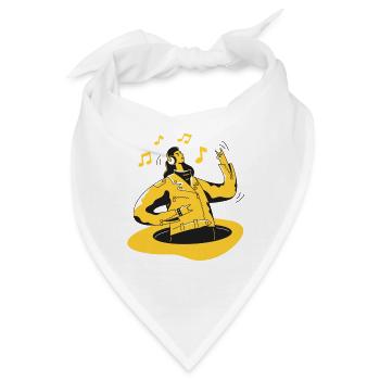 Taxi - man in headphones - Bandana - Weiß - Vorne