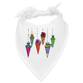 Schultüte Schulanfang Schulstart Schulbeginn - Bandana - Weiß - Vorne