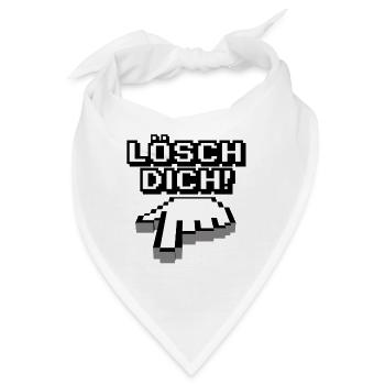Lösch dich - Bandana - Weiß - Vorne