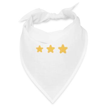 3 Stars! 3 Sterne - Bandana - Weiß - Vorne