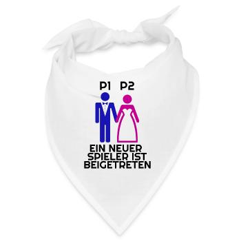 Games Gaming Zocker Videogames Nerd Lustig - Bandana - Weiß - Vorne