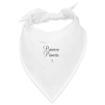 Weinzitat Prosecco Princess - Bandana - Weiß - Vorne