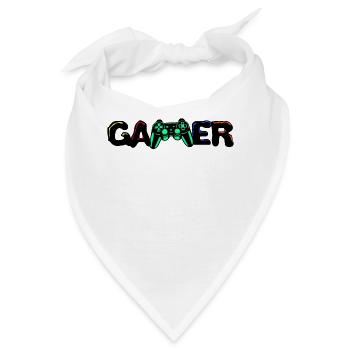 Gamer Games Zocker Controller Spielkonsole Spieler - Bandana - Weiß - Vorne