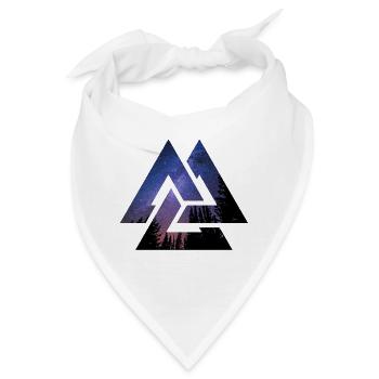 Valknut Symbol Wikinger - Bandana - Weiß - Vorne
