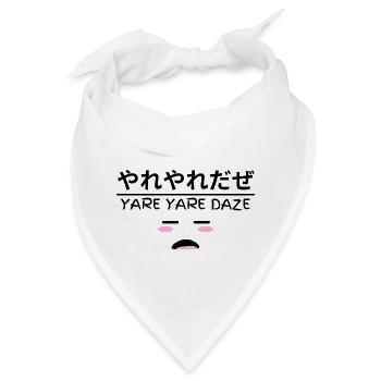 YARE YARE DAZE Anime Manga Kanji Japanisch - Bandana - Weiß - Vorne