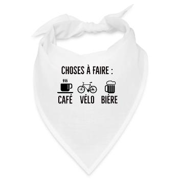Café Vélo Bière - Bandana - Weiß - Vorne