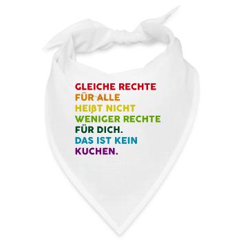 Gleiche Rechte für alle - Bandana - Weiß - Vorne