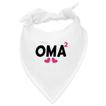 Oma hoch Zwei - Bandana - Weiß - Vorne