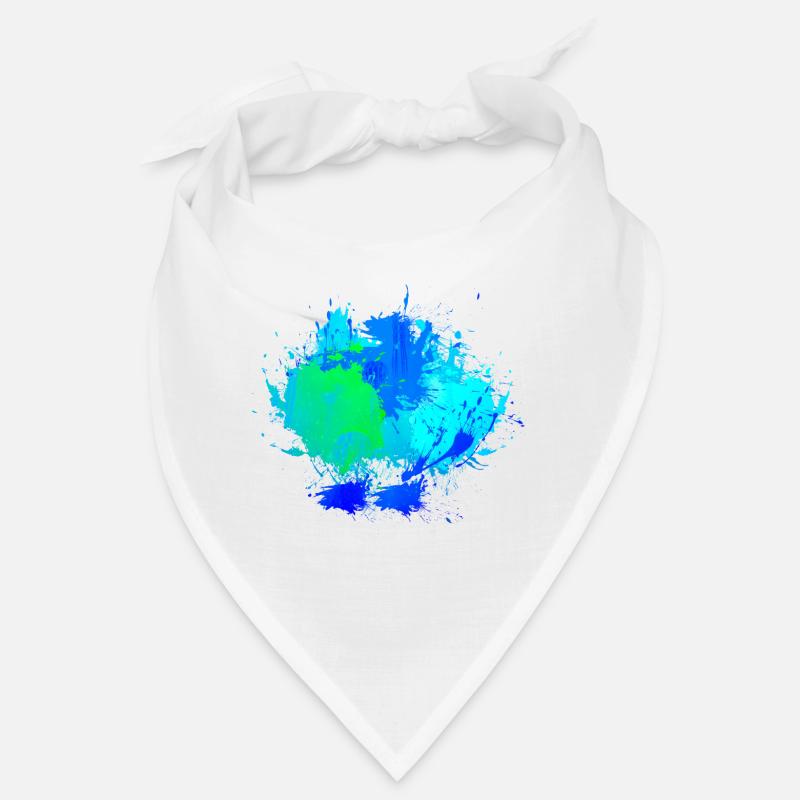 Blauer Farbfleck Hintergrund Deko Bandana