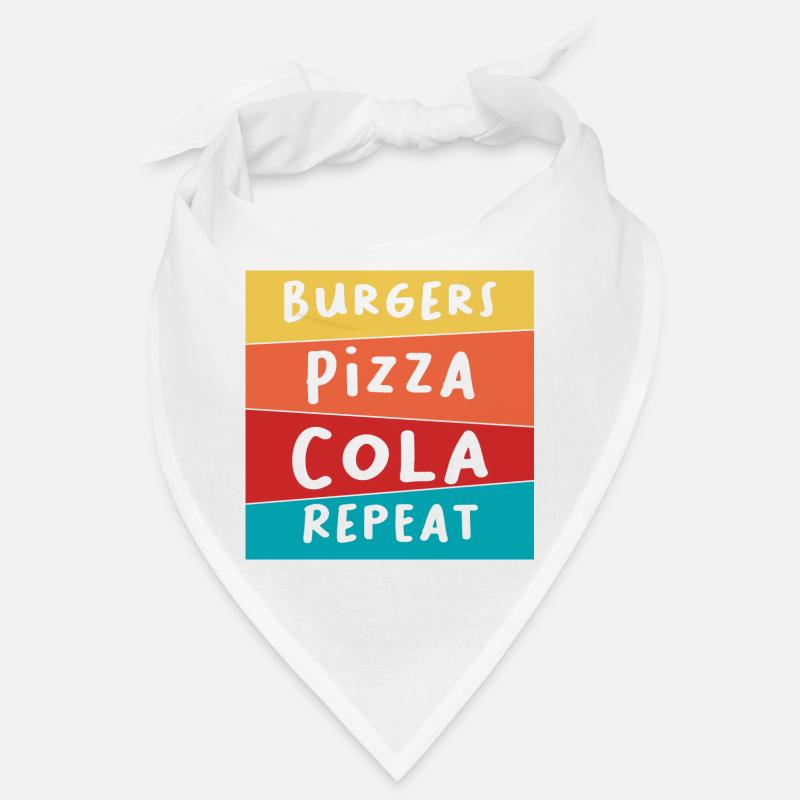 Burger Pizza Cola - Bandana - blanc