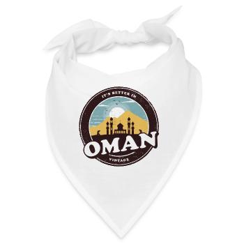 Oman Vintage Moschee Design - Bandana - Weiß - Vorne