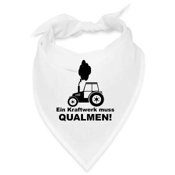 Traktor Ruß Chef Malör Agrar Trecker Lohner Bauer - Bandana - Weiß - Vorne