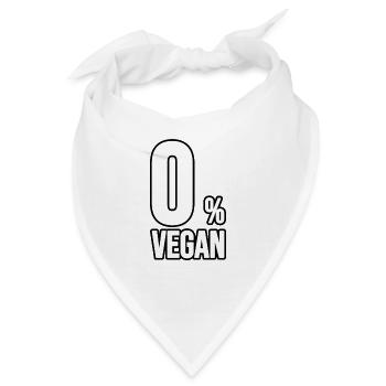 0% Vegan - Bandana - Weiß - Vorne