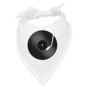 Schallplatte Musik Plattenspieler - Bandana - Weiß - Vorne