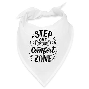 Step Out Your Comfort Zone Motivation - Bandana - Weiß - Vorne