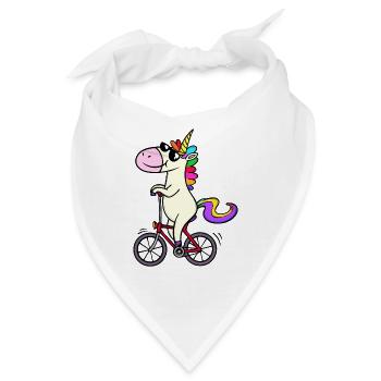 Cool Einhorn Lustiges Design Sonnenbrille - Bandana - Weiß - Vorne