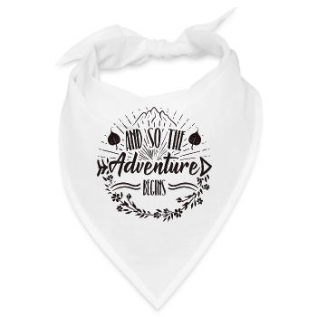 Und so beginnt das Abenteuer - Bandana - Weiß - Vorne
