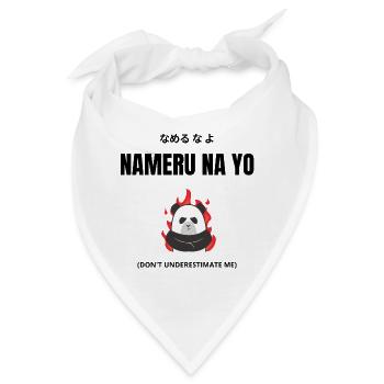 Nameru Na Yo Anime Manga Kanji Japanisch - Bandana - Weiß - Vorne