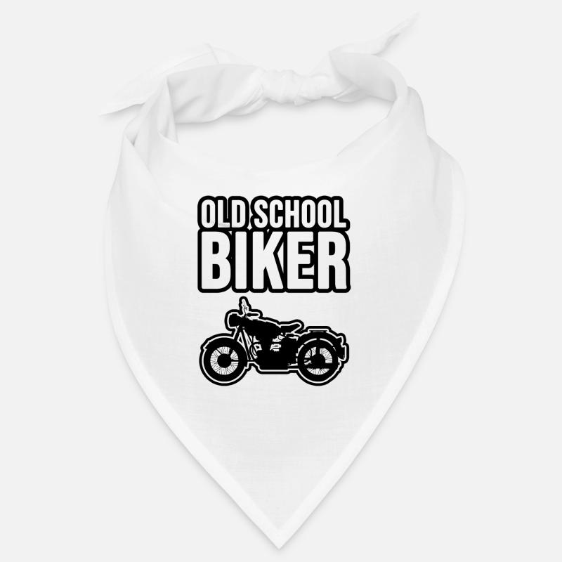 Old School Biker! - Bandana - Weiß