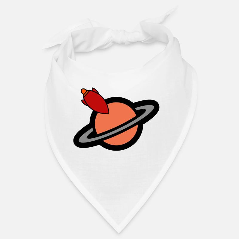 direction la planète Saturne - Bandana - blanc