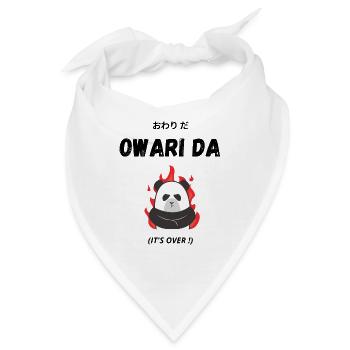 OWARI DA - Japanisch Anime Panda - Bandana - Weiß - Vorne