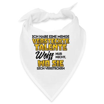 Lustig Witz Cool Statement - Bandana - Weiß - Vorne