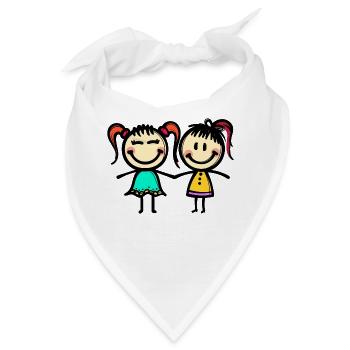 Kumpel Beste Freunde - Bandana - Weiß - Vorne