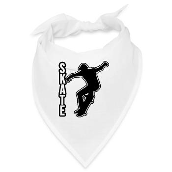 Skate - Skater - Bandana - Weiß - Vorne