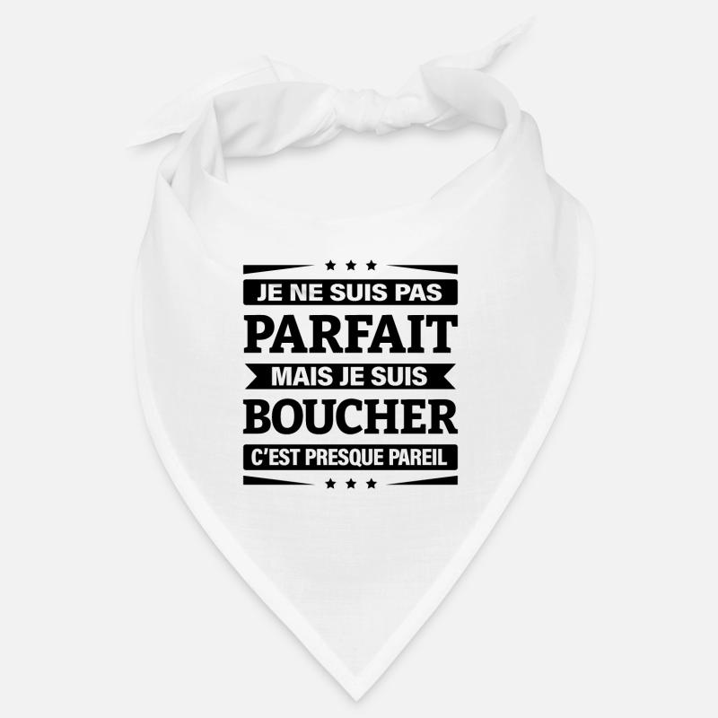 JE SUIS BOUCHER - Bandana - blanc