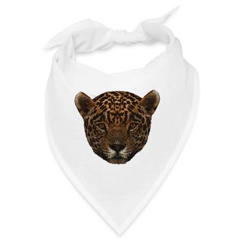 hübsche raubkatzen, Raubkatze onca Gesicht - Bandana - Weiß - Vorne